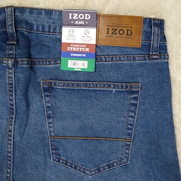New Izod Jeans Mens 38x34 Straight Stretch - Picture 8 of 15